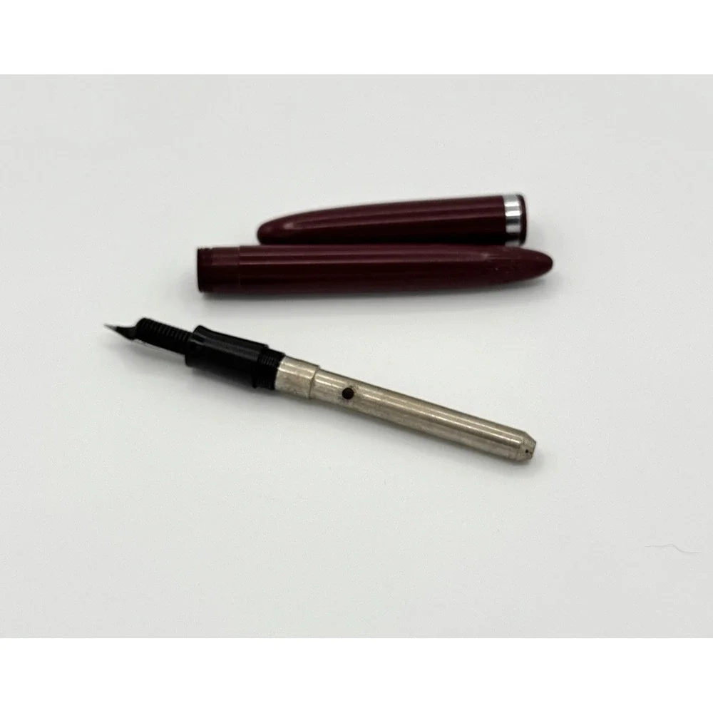 Vintage Sheaffer's Lever‎ Fill Fountain Pen Burgundy Fort Madison USA Untested